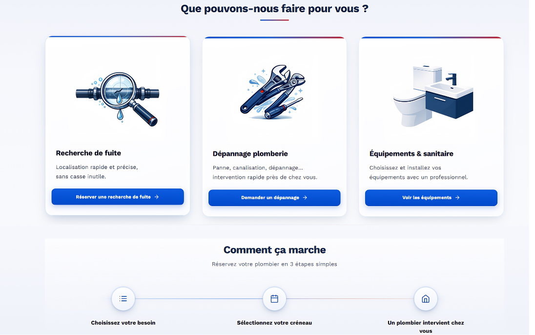 Aperçu du site AD Plus Plomberie
